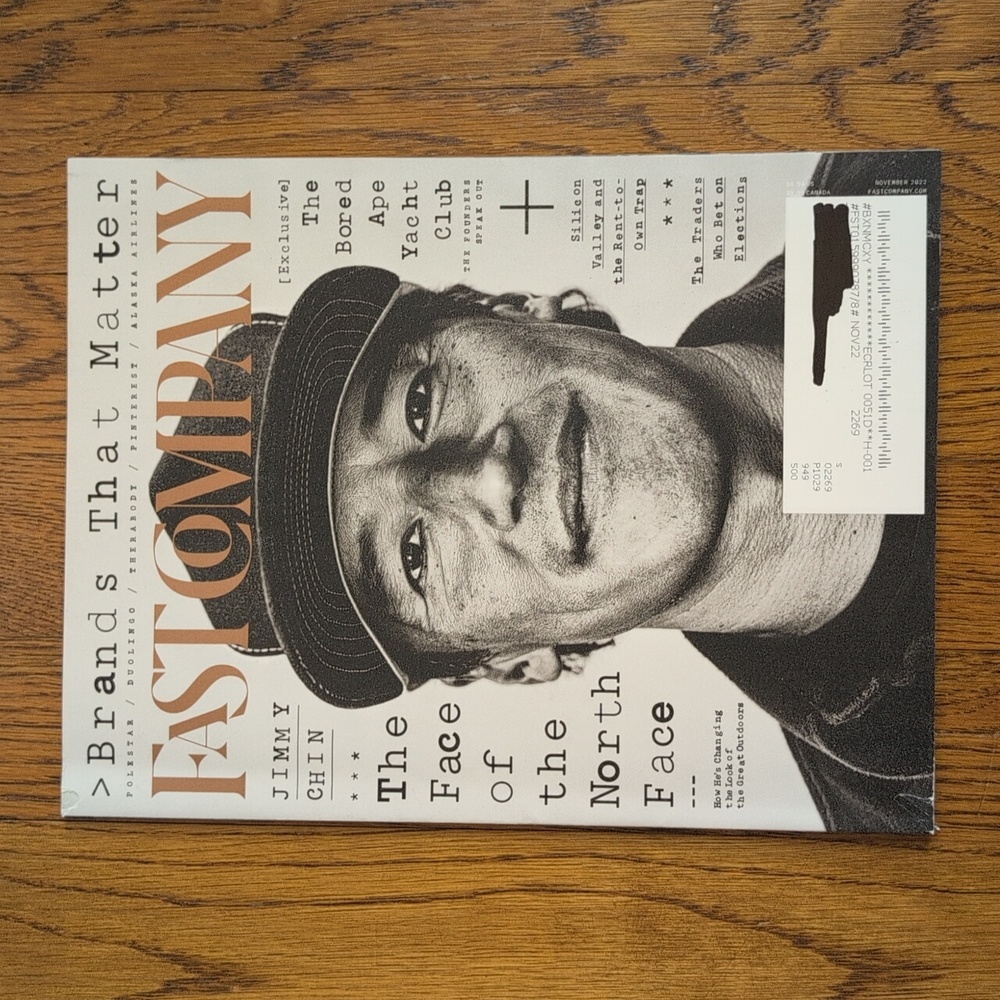 Fast Company Magazine November 2022 Bored Ape Yacht Club, B Corps, Jimmy Chin